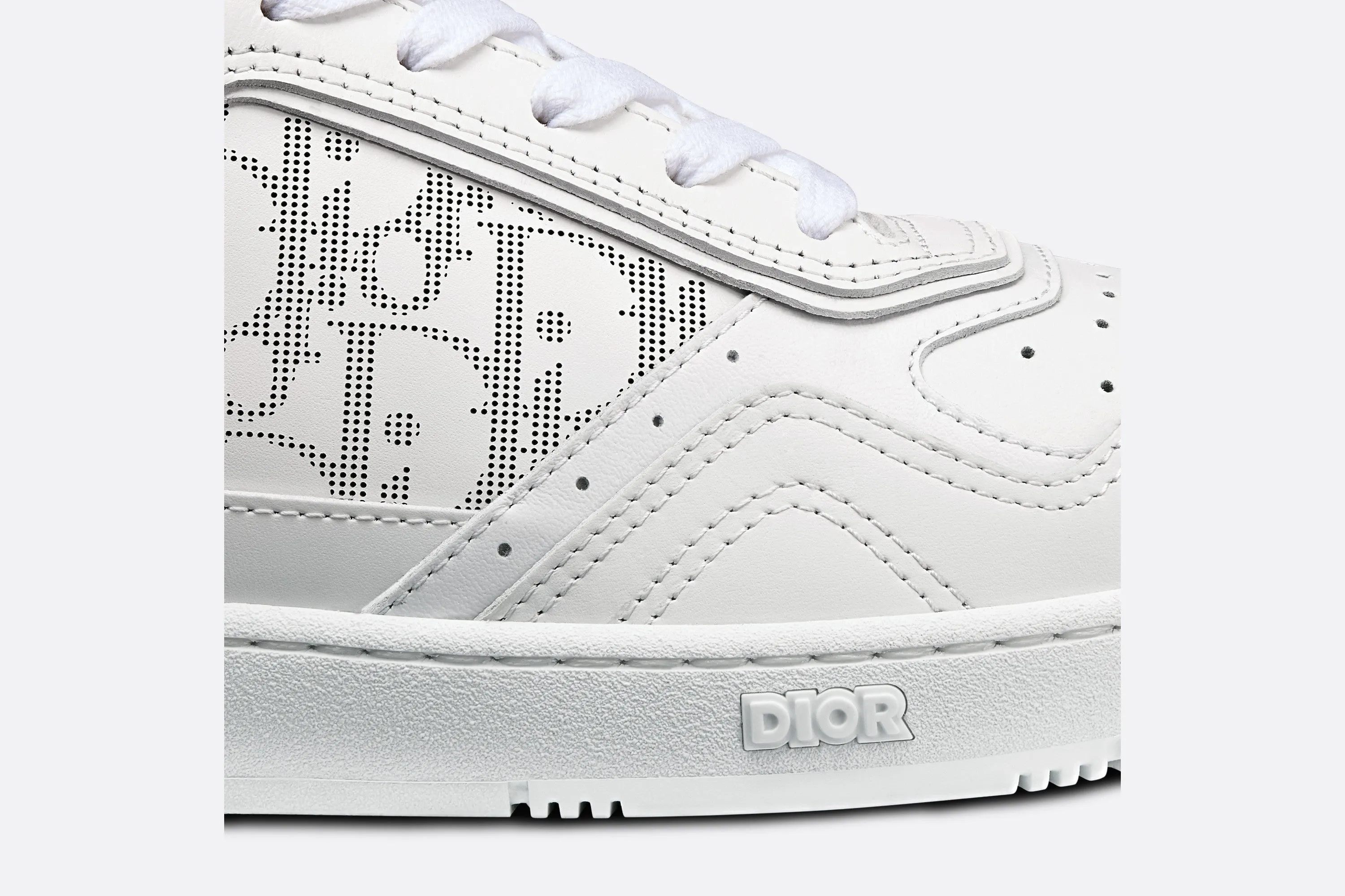 B27 Low-Top Sneaker • White Smooth Calfskin and Dior Oblique Galaxy Leather