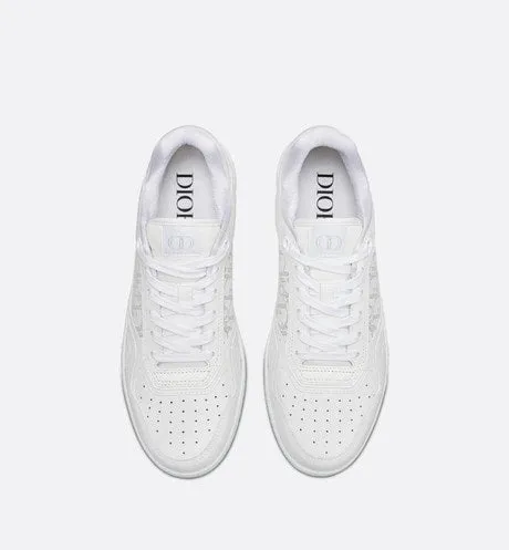 B27 Low-Top Sneaker • White Smooth Calfskin and Dior Oblique Galaxy Leather