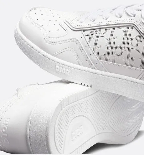 B27 Low-Top Sneaker • White Smooth Calfskin and Dior Oblique Galaxy Leather