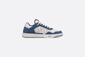B27 Low-Top Sneaker • White Smooth Calfskin, Blue Denim and White Dior Oblique Galaxy Leather