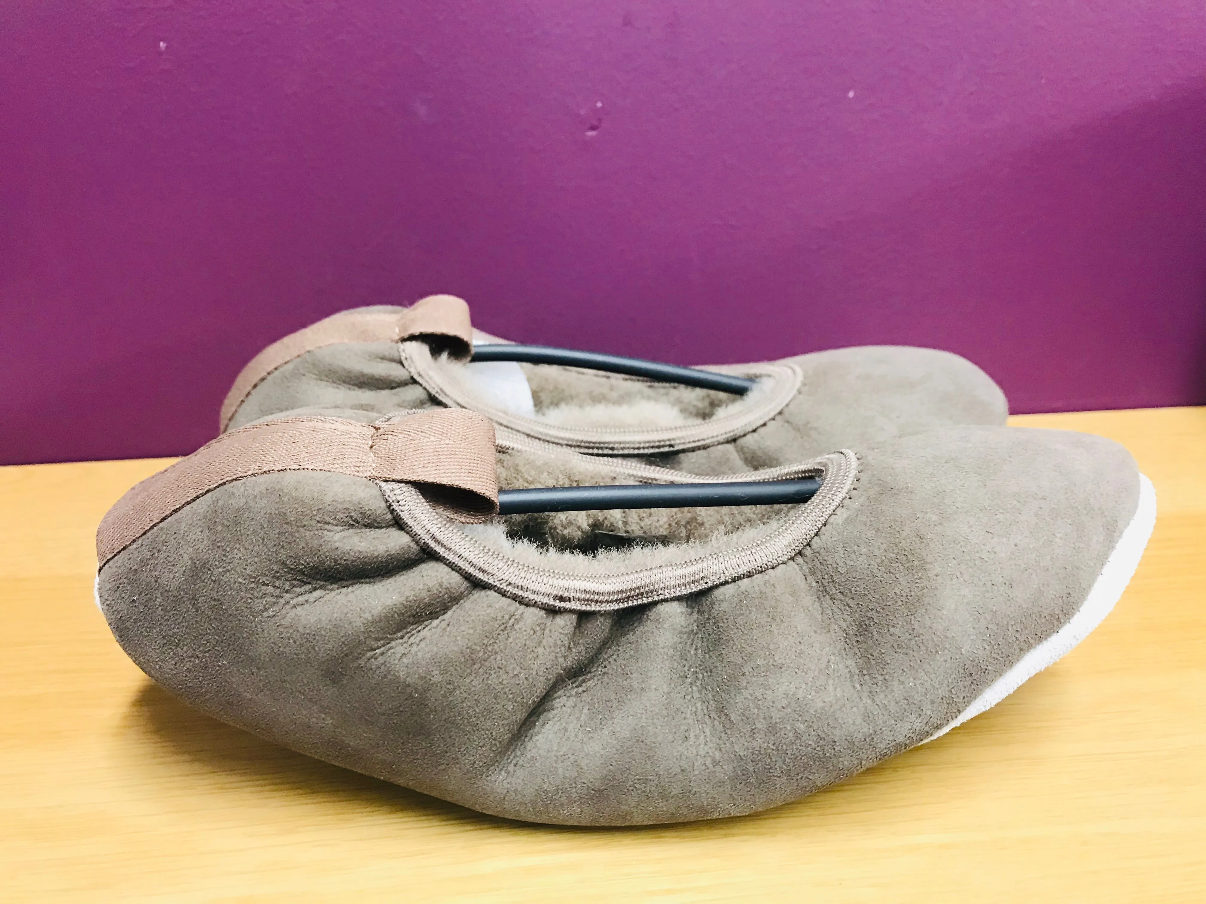 Ballerina styles slippers - Mink
