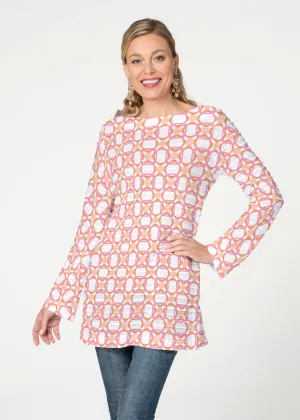 Bangles & Dots (8022) ~ Banded Boatneck Tunic