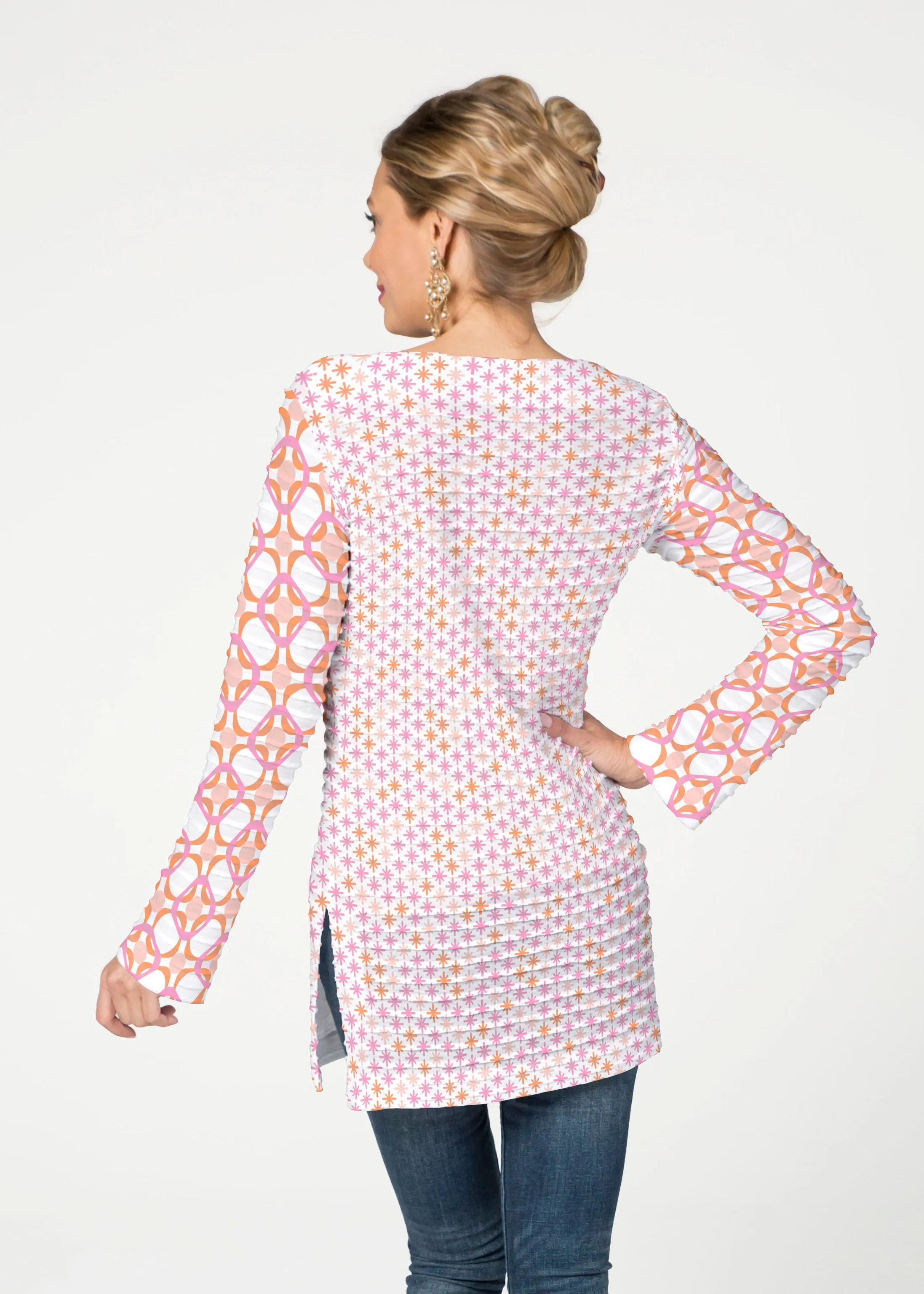 Bangles & Dots (8022) ~ Banded Boatneck Tunic