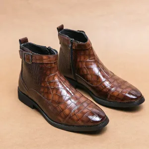Baron | Buckled Leather Ankle Boots