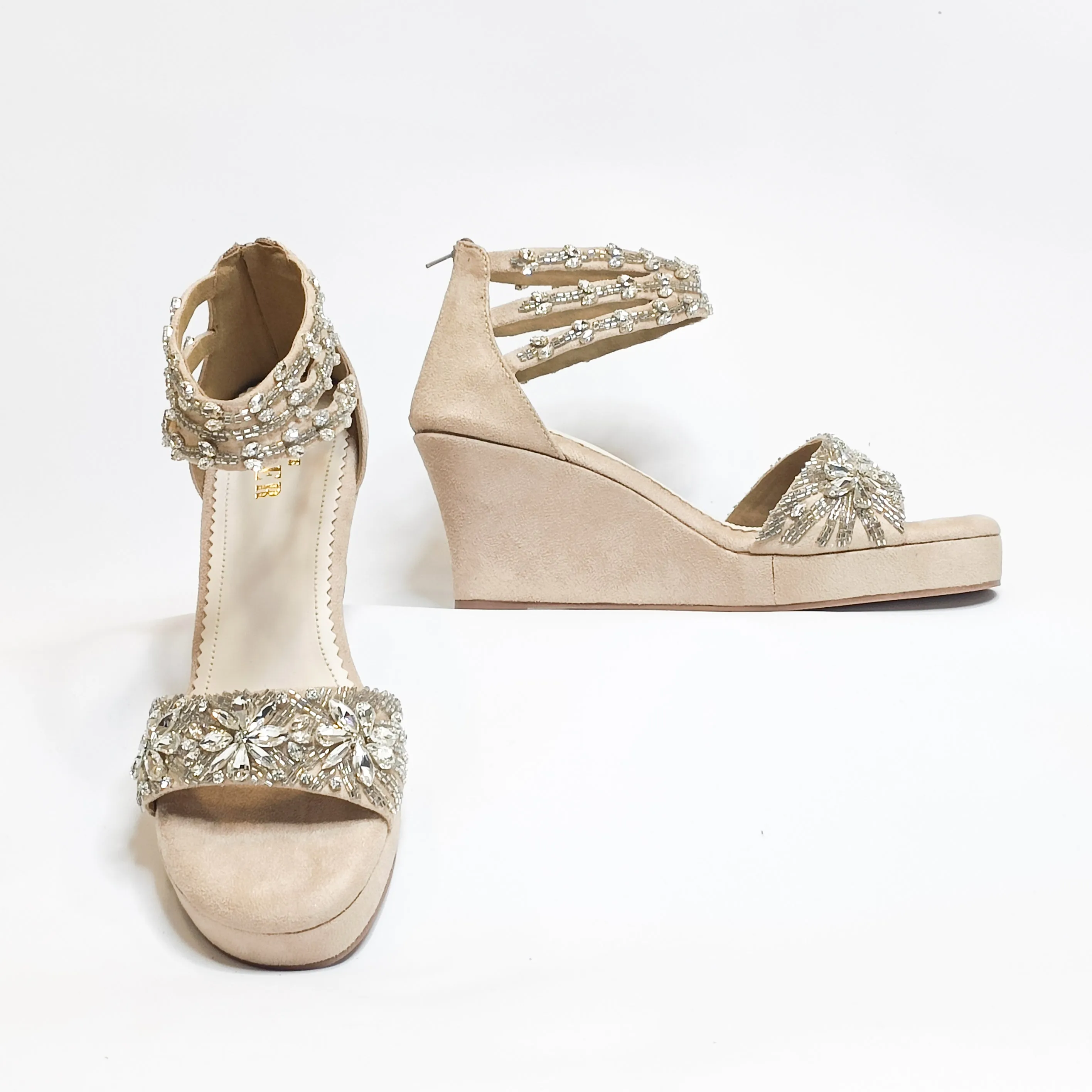 Bella Embellished Wedges