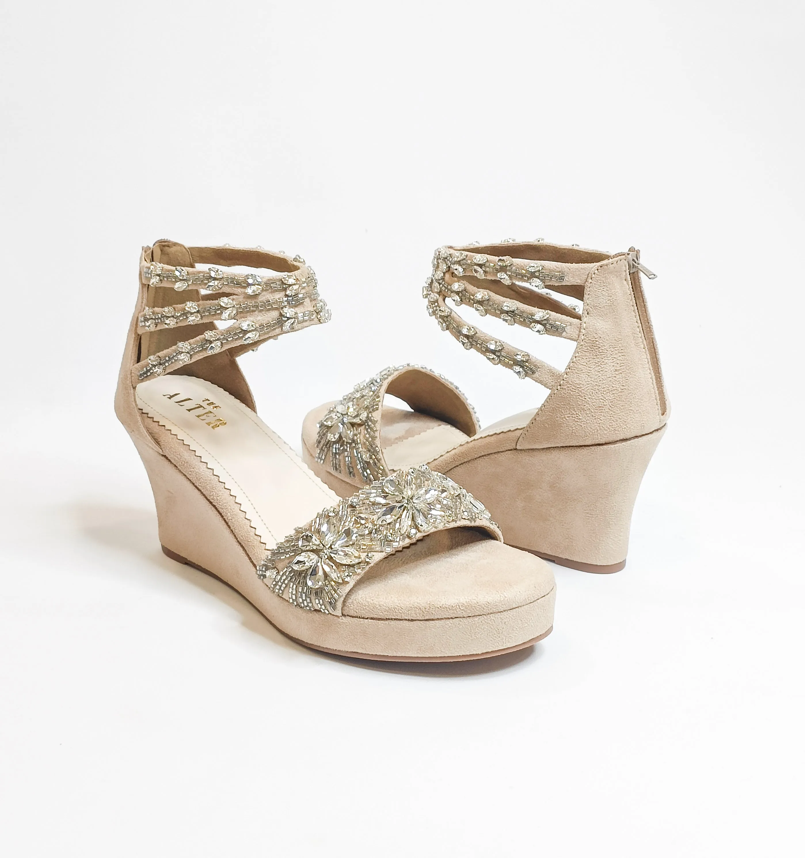 Bella Embellished Wedges