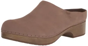 Bella Vita Women's Motto Slip on Clog, Almond Suede Leather, 7