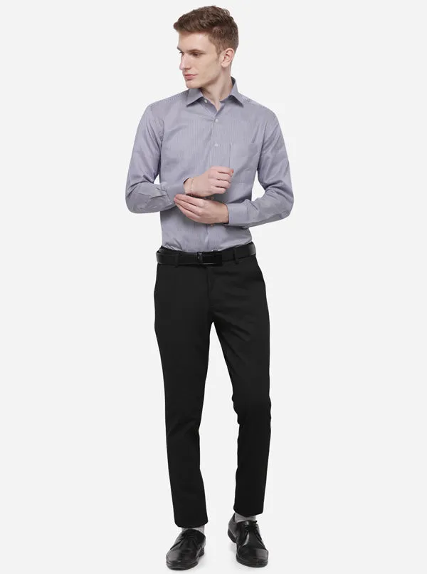 Black Solid Slim Fit Club Wear Trouser | JB Studio