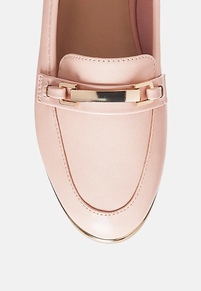 Blush Casual Bling Line Loafers
