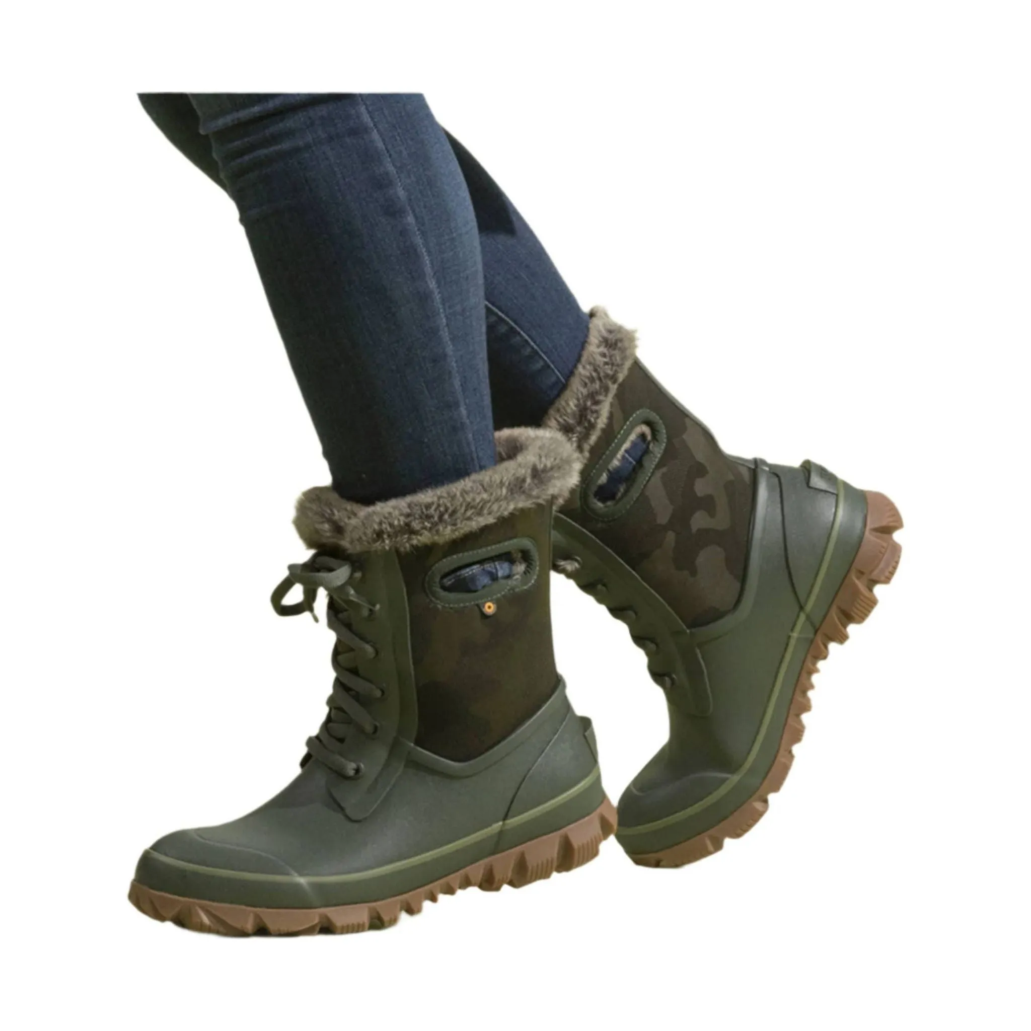 Bogs Women's Arcata Tonal Camo Waterproof Winter Boots - Dark Green