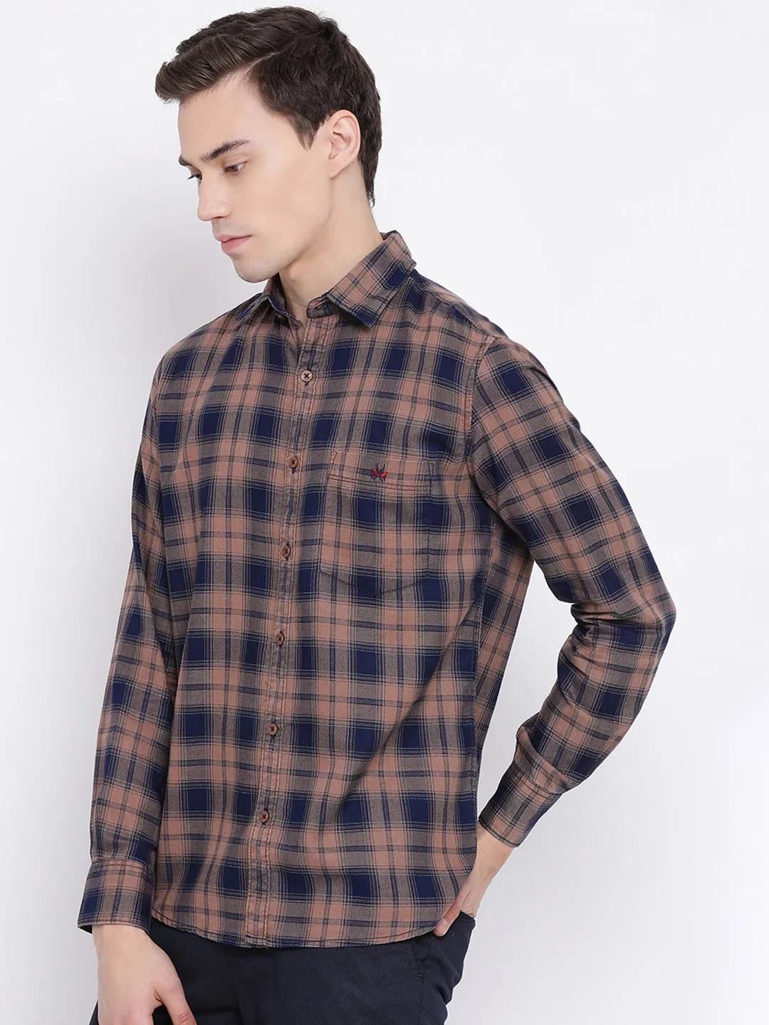 Brown Checked Shirt