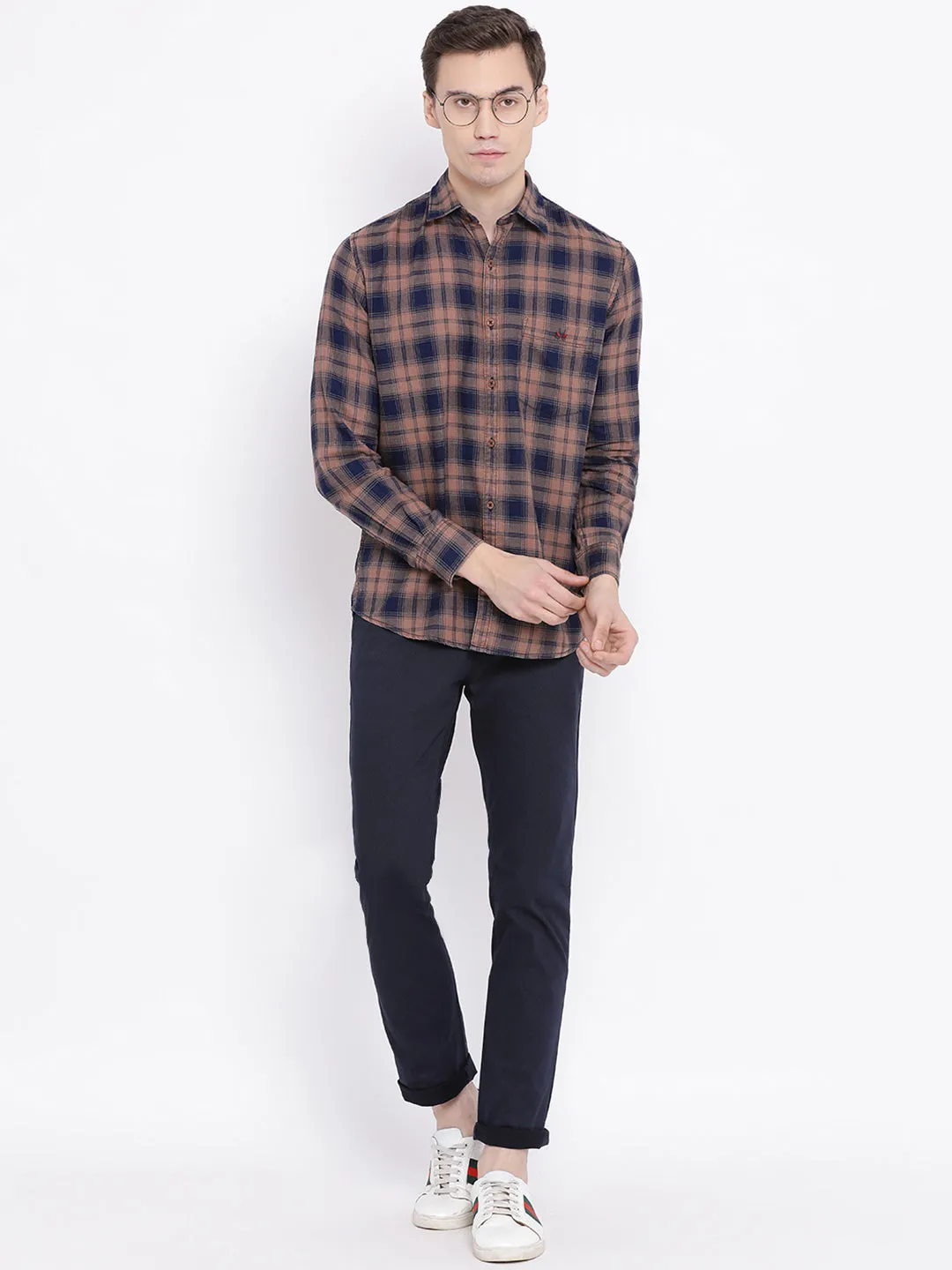 Brown Checked Shirt