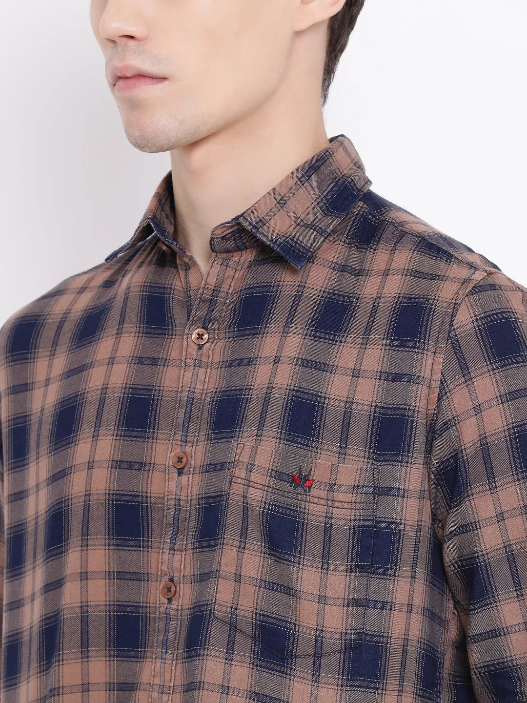 Brown Checked Shirt