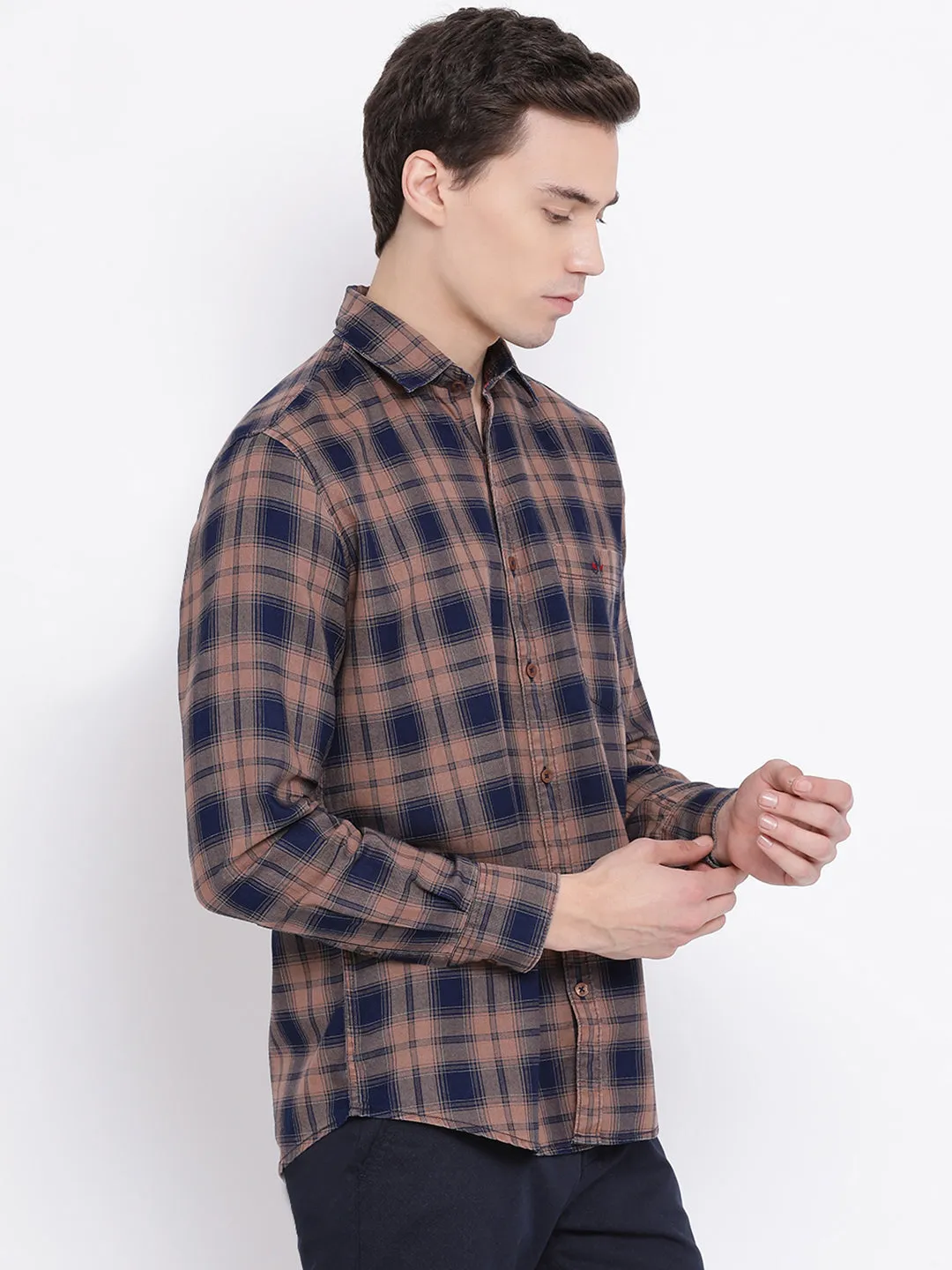Brown Checked Shirt