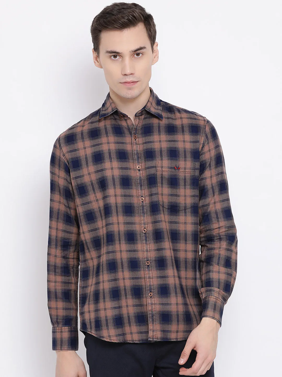 Brown Checked Shirt
