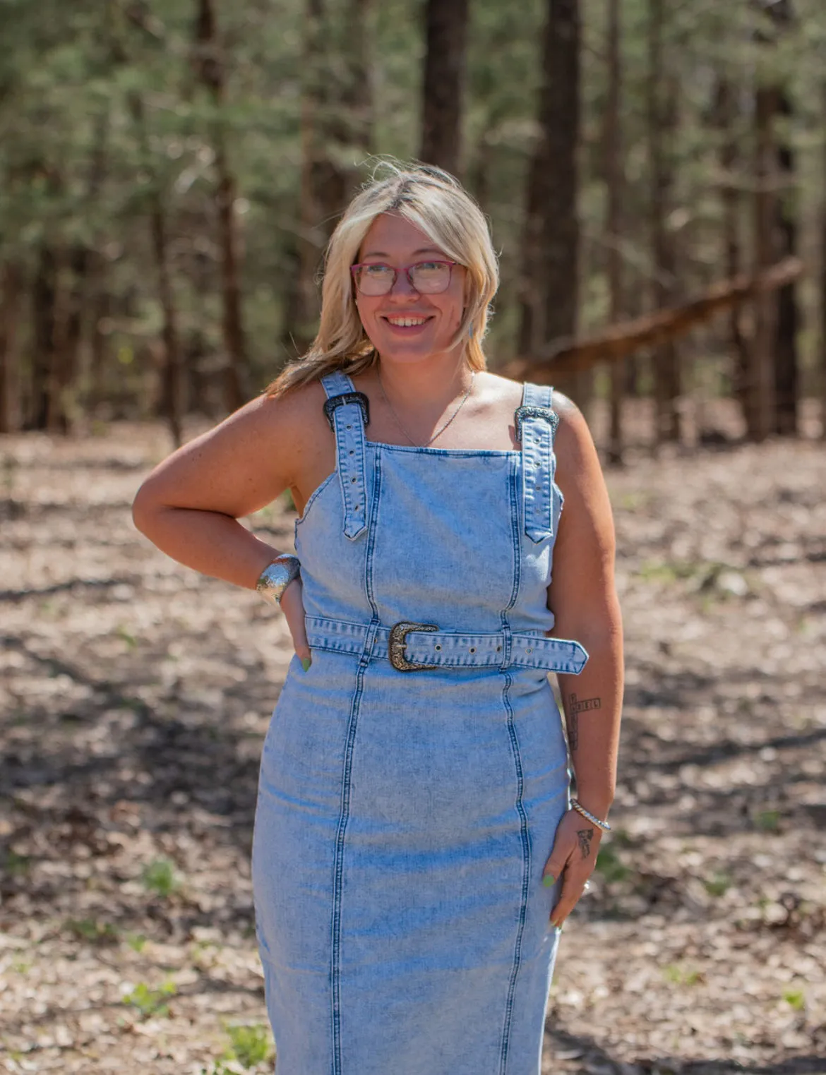 Buckle Blue Dress