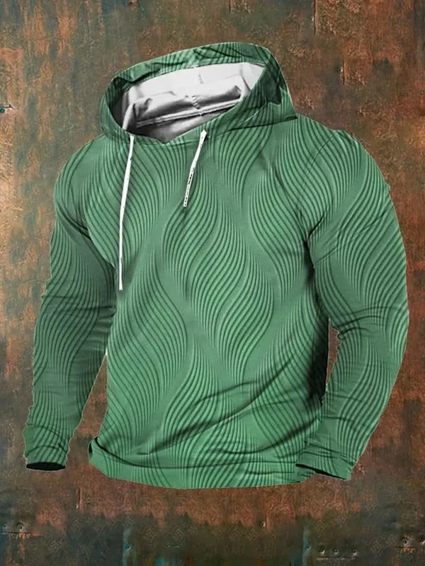 🔥Buy 3 Get 10% Off🔥Men's Casual Retro Textured Print Hoodie