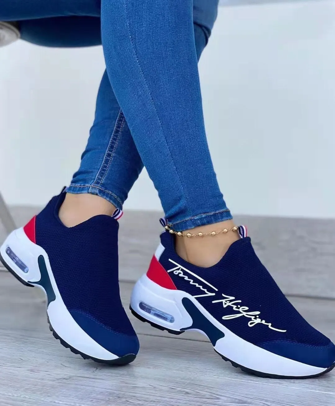 Casual Breathable Wedge Sneakers for Stylish Comfort - Perfect for Everyday Wear