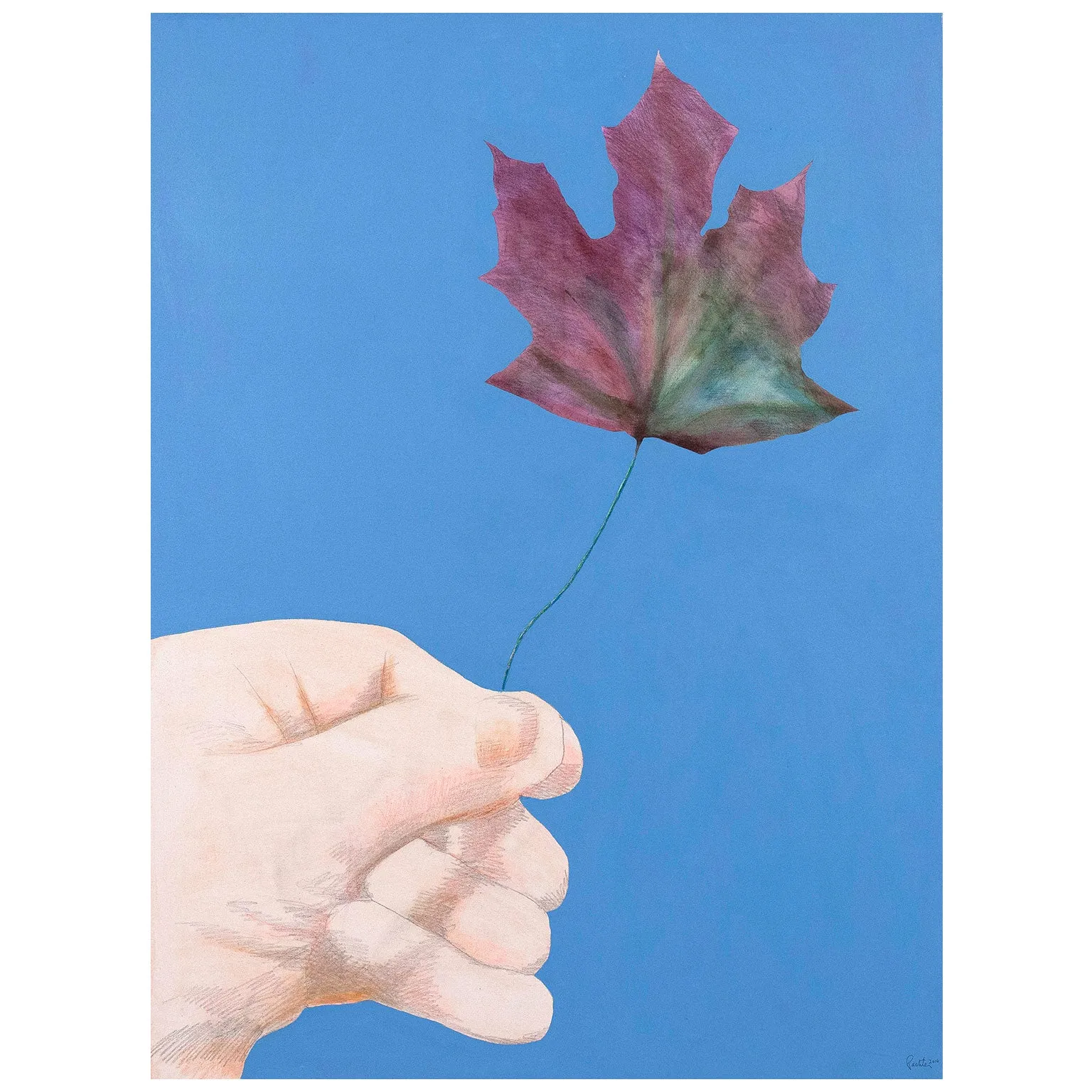 CHARLES PACHTER "BE LEAF ME" PAINTING, 2016