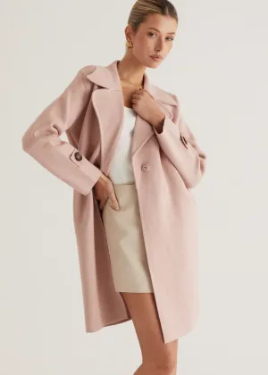 Chayso Knit Coat - Blush