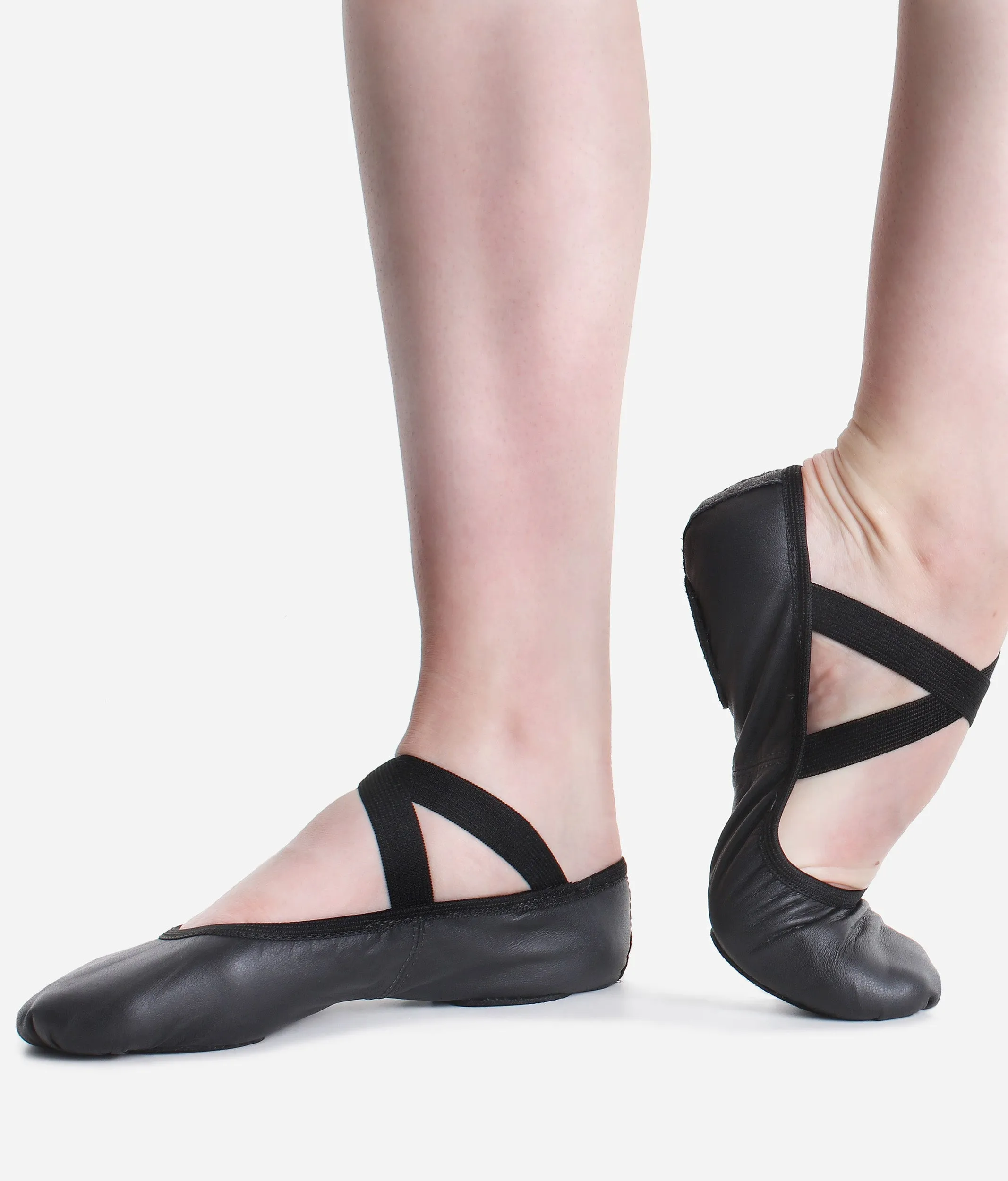Children Split Sole Leather Ballet Shoes - SD60