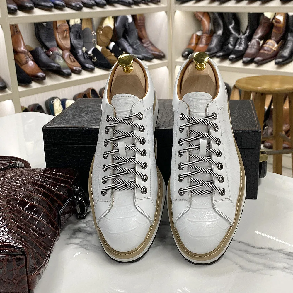 Classic Casual Men Sporty Shoes Genuine Leather Flat Shoes