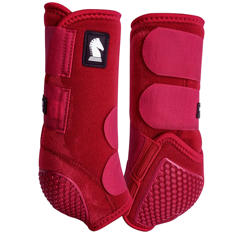 Classic Equine Flexion by Legacy Hind Protective Boots- Crimson