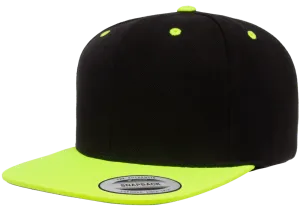 Classics Blank Snapback Cap Black/Neon Yellow