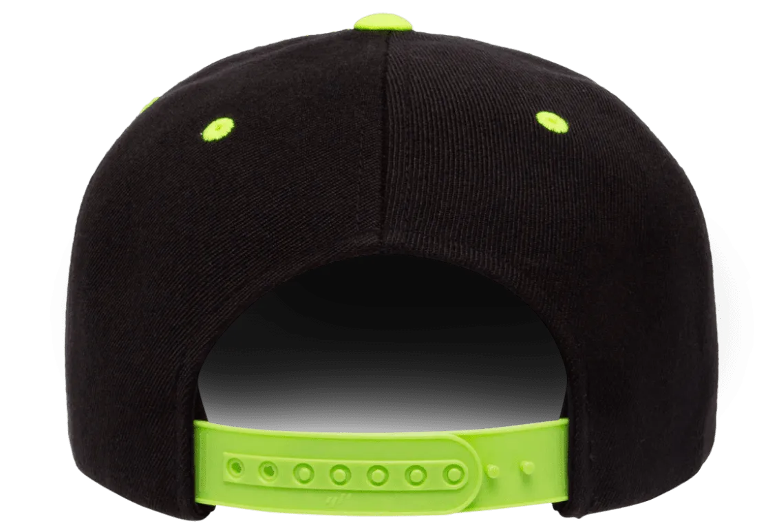 Classics Blank Snapback Cap Black/Neon Yellow