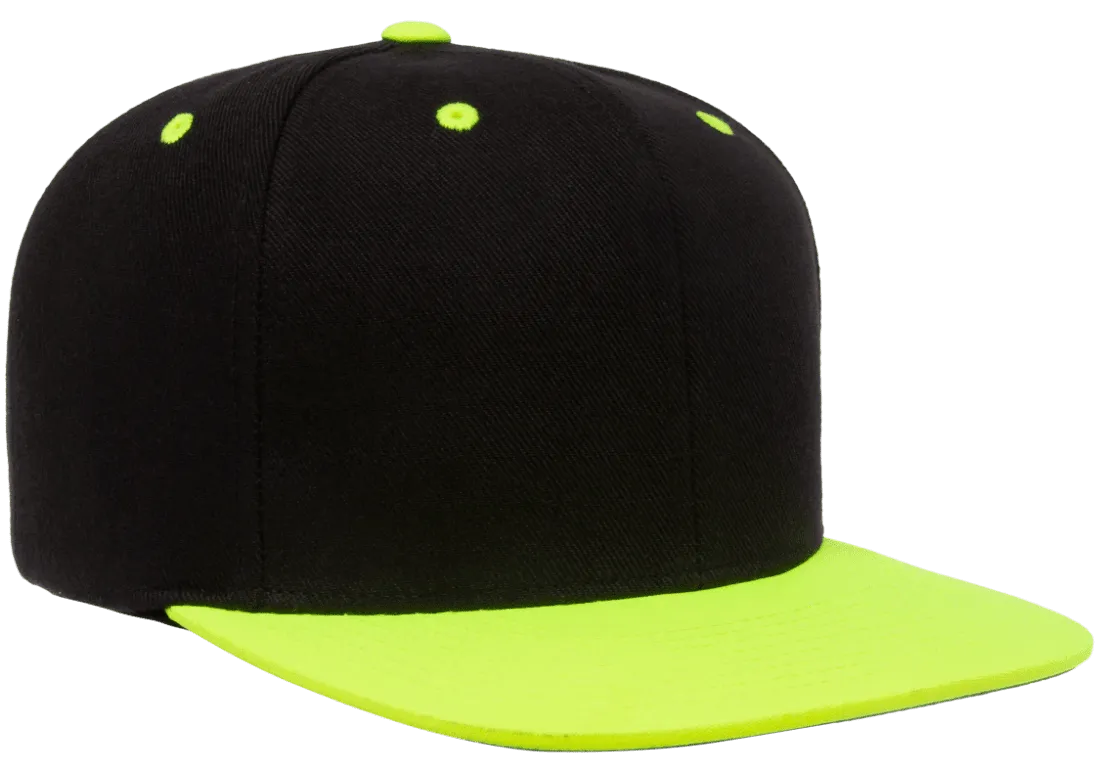 Classics Blank Snapback Cap Black/Neon Yellow