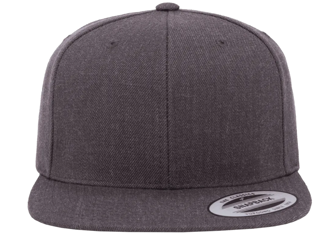 Classics Blank Snapback Cap Dark Heather