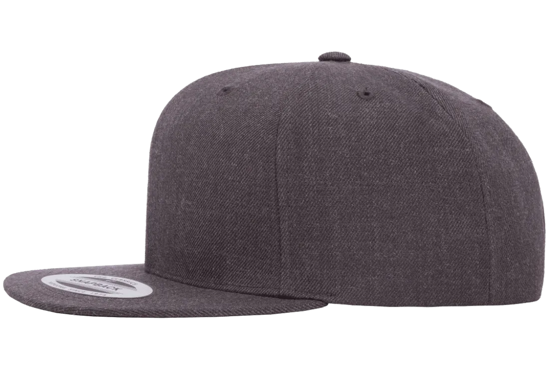 Classics Blank Snapback Cap Dark Heather