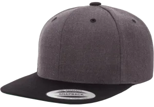 Classics Blank Snapback Cap Dark Heather/Black
