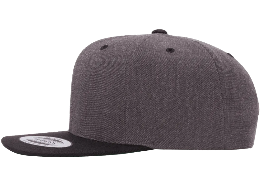 Classics Blank Snapback Cap Dark Heather/Black