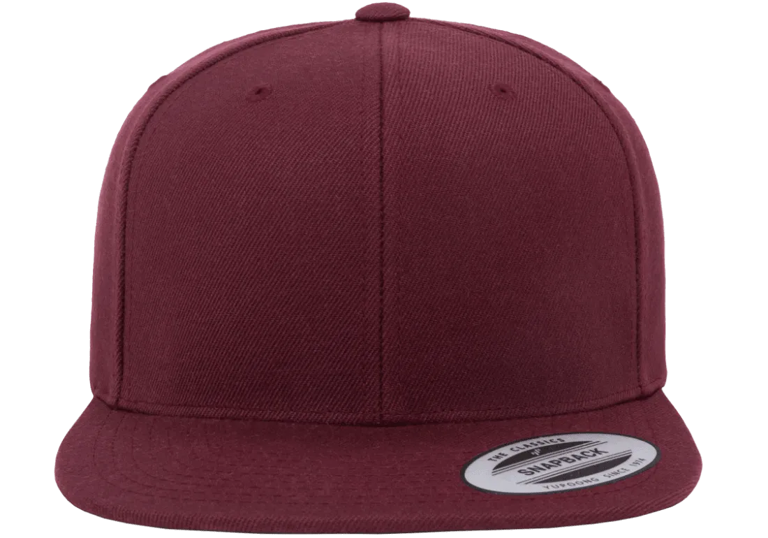 Classics Blank Snapback Cap Maroon