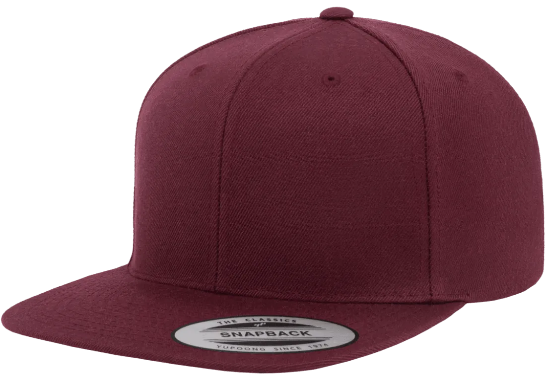 Classics Blank Snapback Cap Maroon