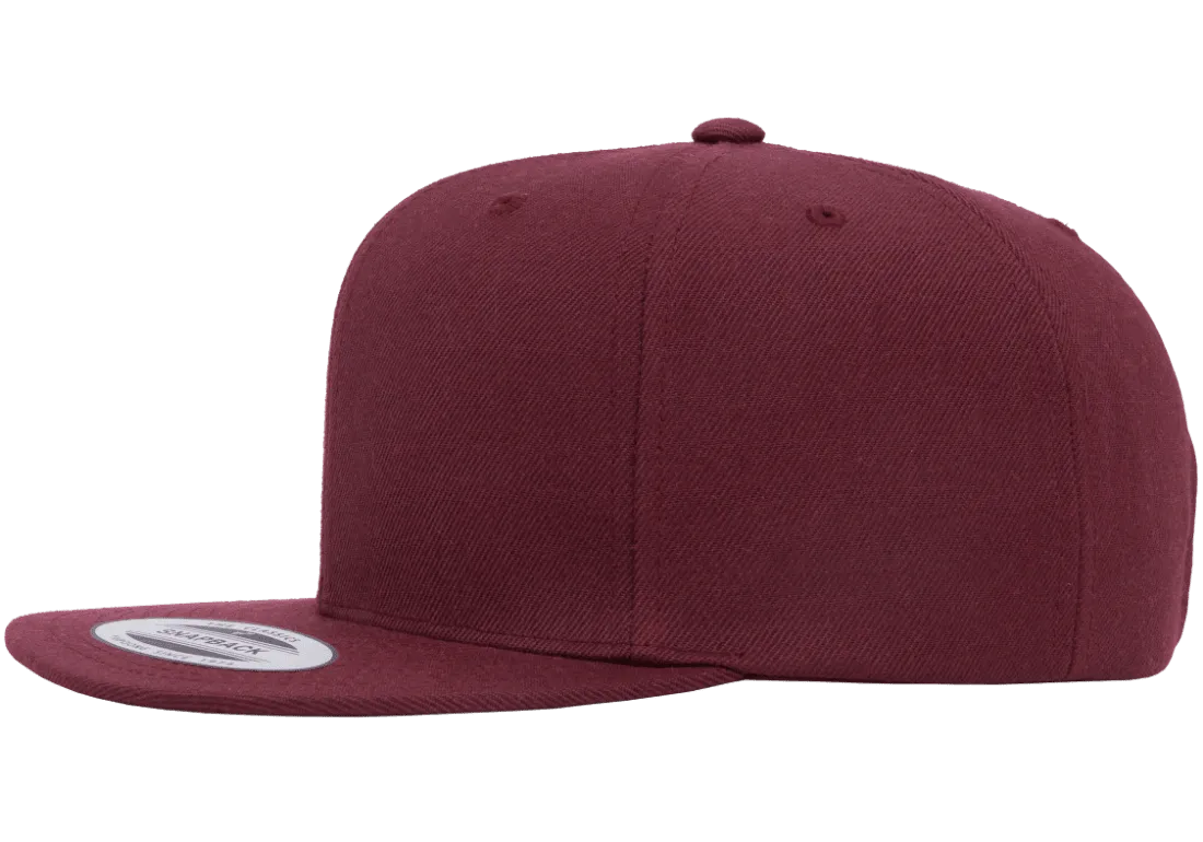Classics Blank Snapback Cap Maroon