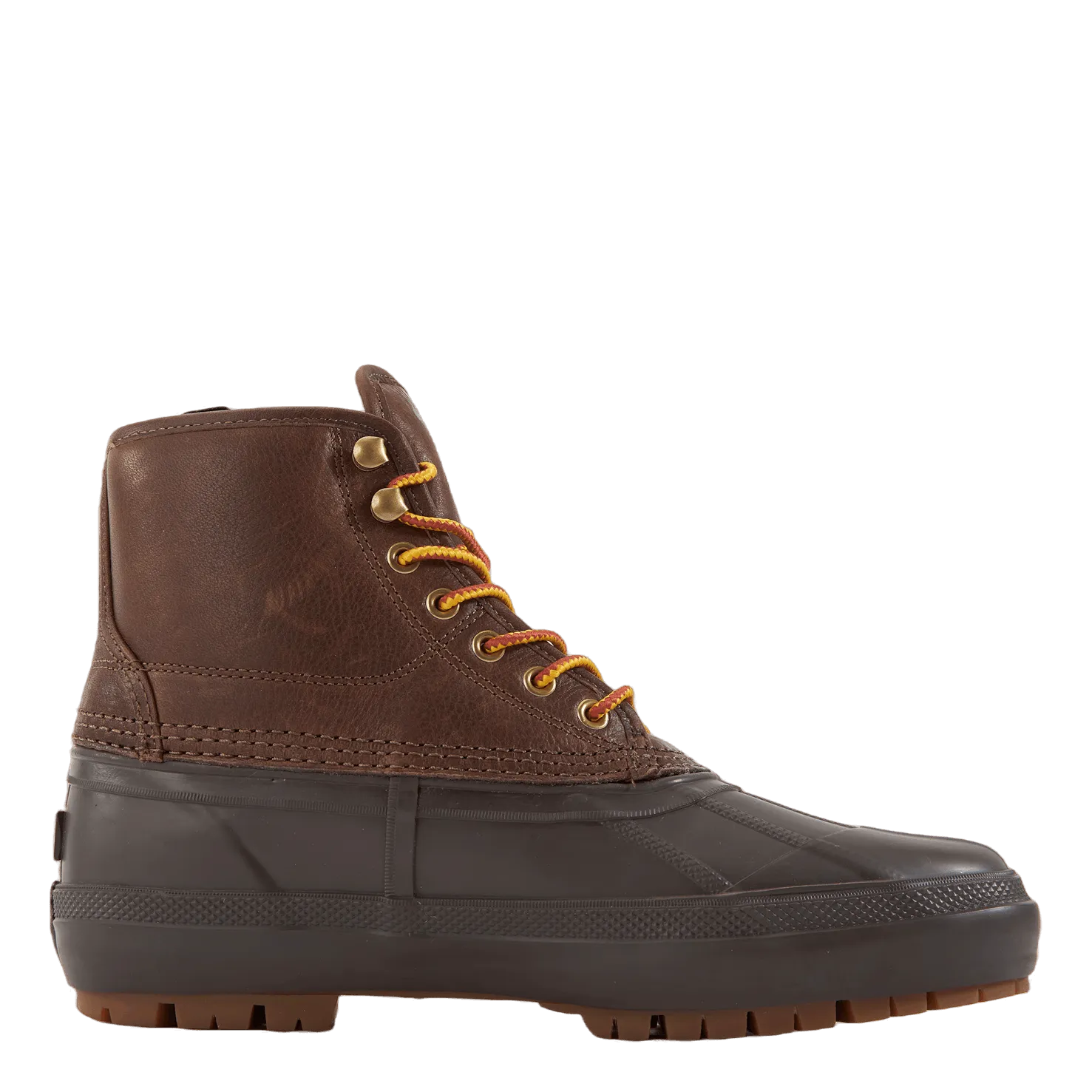 Claus Tumbled Leather Boot Chocolate Brown /Dk Brown
