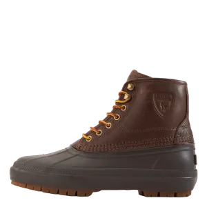 Claus Tumbled Leather Boot Chocolate Brown /Dk Brown