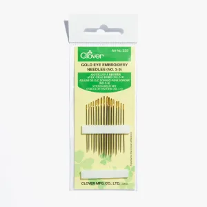 Clover Patchwork Gold Eye Embroidery Needles | No. 3-9