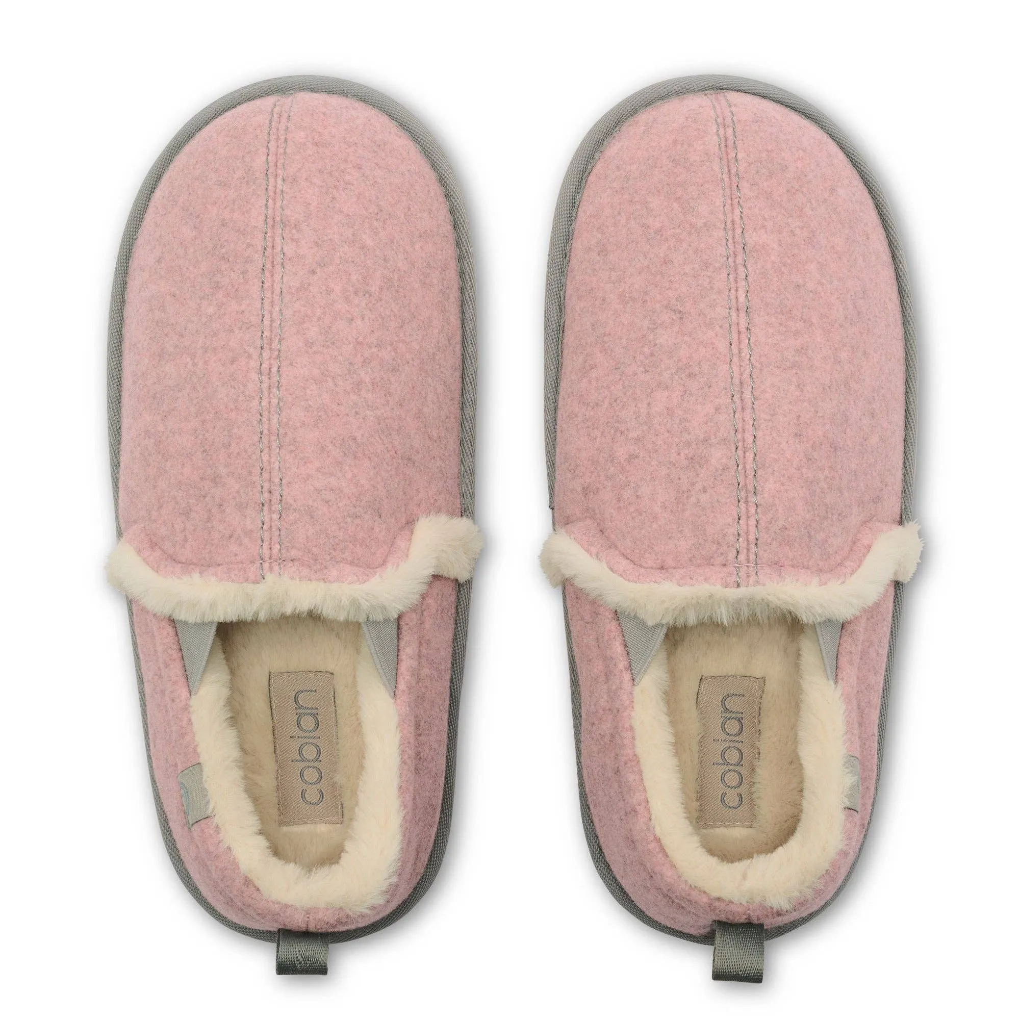 Cobian: Women's Carmel Moccasin - Pink Warm and Fuzzy Slipper