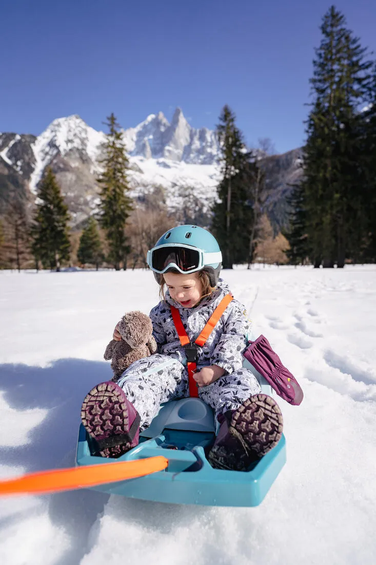 Combinaison ski bébé chaude - 500 warm - motifs gris