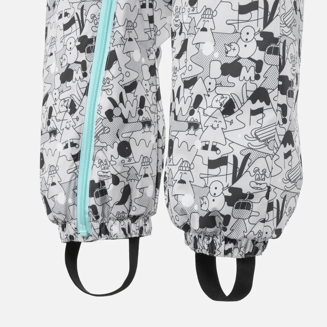Combinaison ski bébé chaude - 500 warm - motifs gris