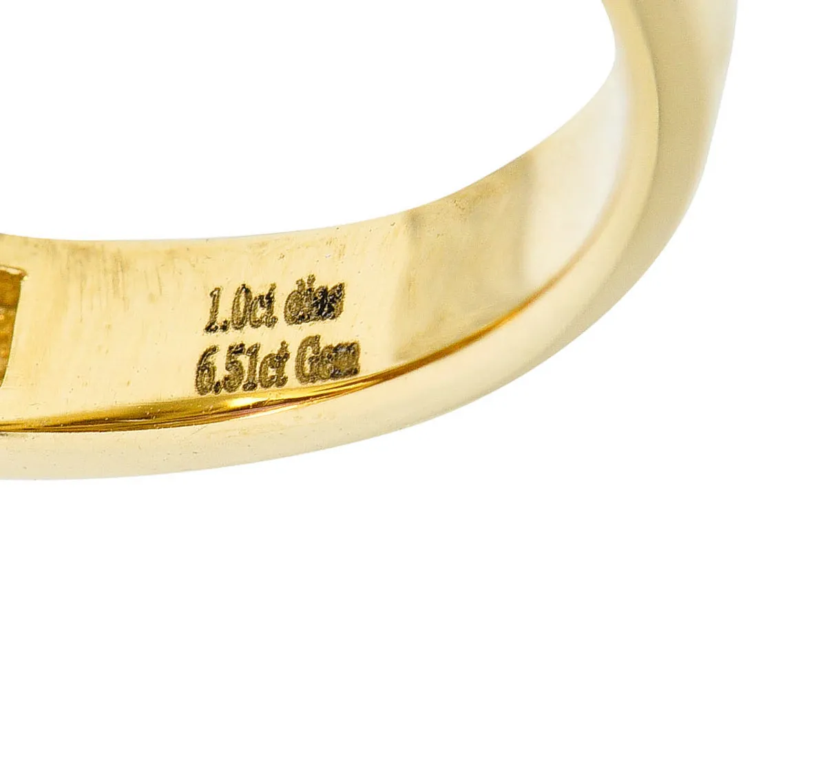 Contemporary 7.51 CTW Spinel Diamond 14 Karat Gold Gemstone Ring