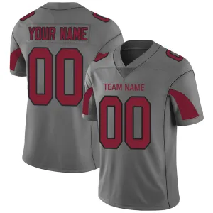 Custom Men's American Arizona Cardinals Grey Fashion Vapor Limited Stitched Football Jersey
