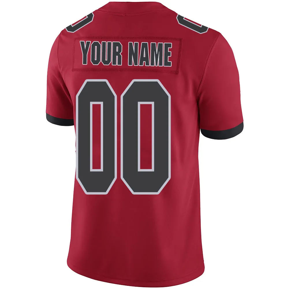 Custom Men's American Atlanta Falcons Color Rush Red Stitched Football Jersey