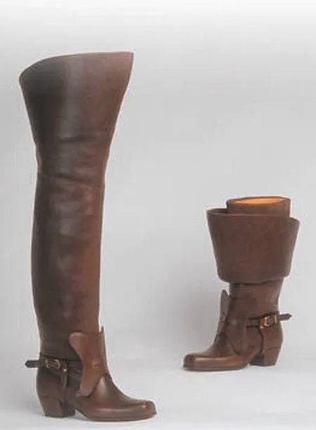 Customize 18th Century Marlborough Bucket Top Knee High Boots
