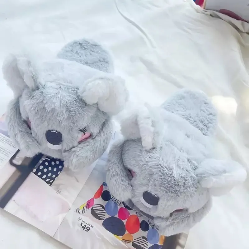 Cute Koala Slippers Indoor Warm Cotton Shoes