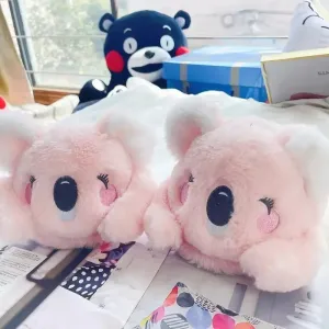 Cute Koala Slippers Indoor Warm Cotton Shoes