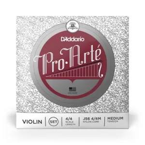 D'Addario J56 Pro-Arte 4/4 Violin Strings - Medium Tension